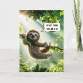 45th Birthday Sloth Humor カード (正面)
