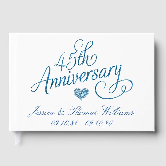 45th Sapphire Wedding Anniversary ゲストブック (正面)