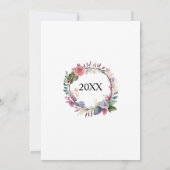 45th Sapphire Wedding Anniversary Floral 招待状 (裏面)