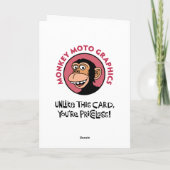 46おもしろい番目の誕生日カー男性へド カード (裏面)