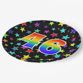 46イベントはっきりした:,おもしろい, カラフル Rainbow 46 ペーパープレート (アングル)