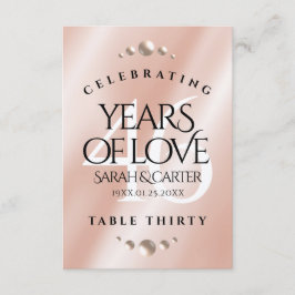 46エレガントth Pearl結婚's Anniversary サンキューカード