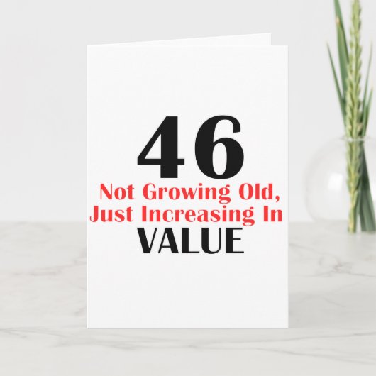 46カッコいい年前の誕生日デザイン カード (正面)