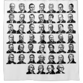 46人の大統領がシャワーを浴びるカーテン シャワーカーテン (正面)