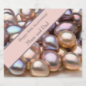 46周年記念結婚カード スパークリングワインラベル (シングルラベル)