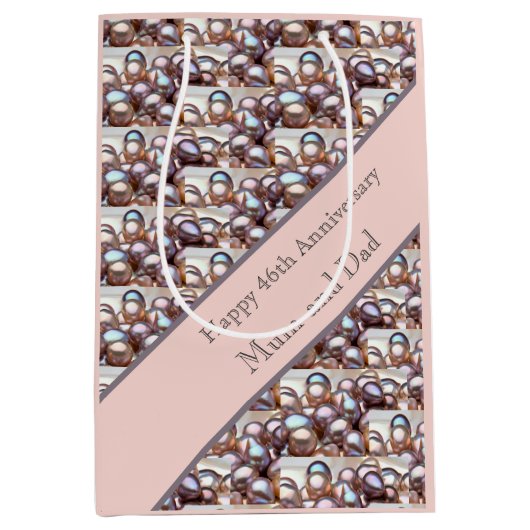 46周年記念結婚カード ミディアムペーパーバッグ (正面)