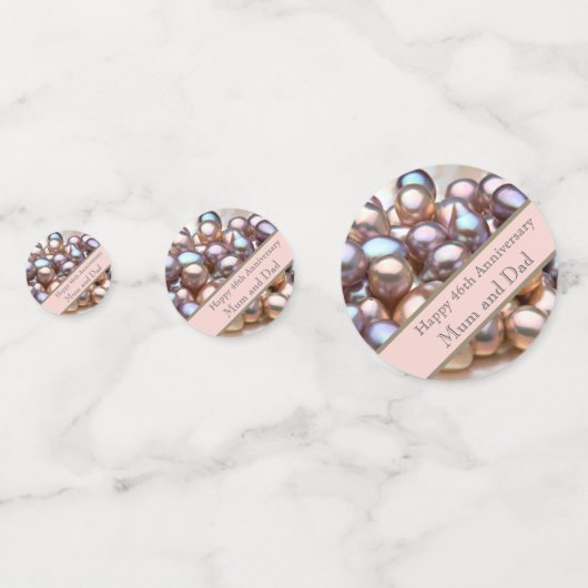 46周年記念結婚セラミックオーナメント コンフェッティ (裏面)