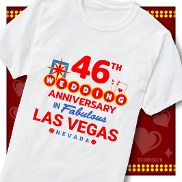 46回目の結婚記念日を祝うラグジュアリーなラスベガス・カップル Tシャツ