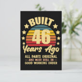 46年前の純正パーツを使用した46歳の誕生日 招待状 (スタンド正面)