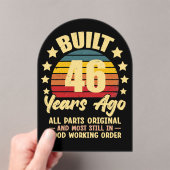 46年前製造 オールパーツオリジナル 46歳の誕生日 アクリル招待状 (インサイチュ (ポータブル))