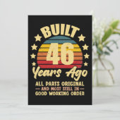 46年前製造 オールパーツオリジナル 46歳の誕生日 カード (スタンド正面)