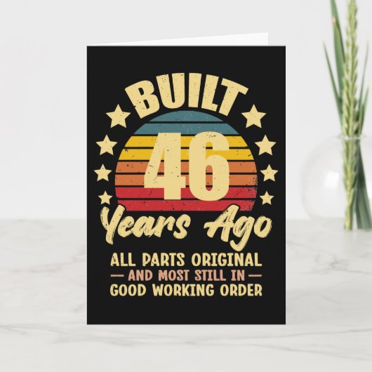 46年前製造 オールパーツオリジナル 46歳の誕生日 カード (正面)