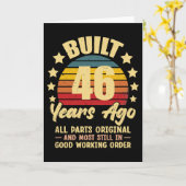 46年前製造 オールパーツオリジナル 46歳の誕生日 カード (黄色い花)