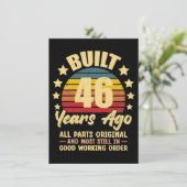 46年前製造 オールパーツオリジナル 46歳の誕生日 招待状 (スタンド正面)