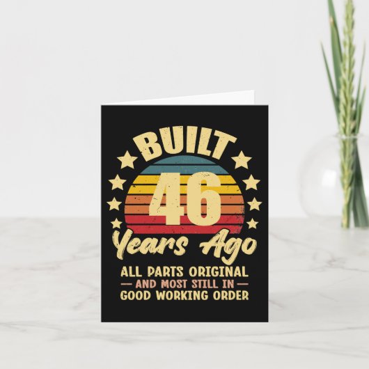 46年前製造 オールパーツ純正 46歳の誕生日 カード (正面)