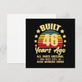 46年前 オールパーツ純正 46歳の誕生日 招待状 (正面/裏面)