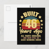 46年前 全てのパーツがオリジナル 46歳の誕生日 ポストカード (正面/裏面)