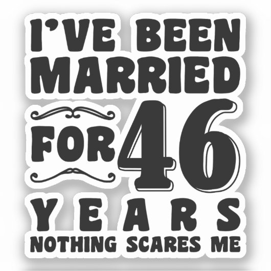46年間の結婚生活 ロマンチック シール (正面)