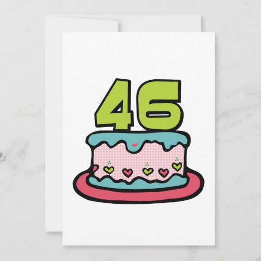 46歳お誕生日ケーキ カード (正面)