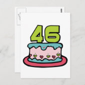 46歳お誕生日ケーキ ポストカード (正面/裏面)