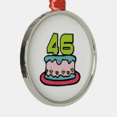 46歳お誕生日ケーキ メタルオーナメント (右)
