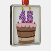 46歳お誕生日ケーキ メタルオーナメント (右)