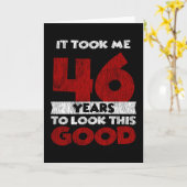 46歳のバデーが私を46番目に良く見せた誕生日 カード (黄色い花)