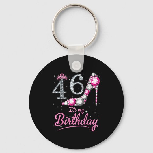 46歳の女王 誕生日おめでとうございます キーホルダー (正面)