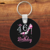 46歳の女王 誕生日おめでとうございます キーホルダー (正面)