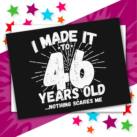 46歳の皮肉なミーム 面白い46歳の誕生日 ポストカード