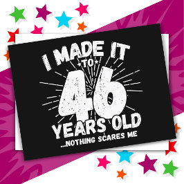 46歳の皮肉なミーム 面白い46歳の誕生日 ポストカード