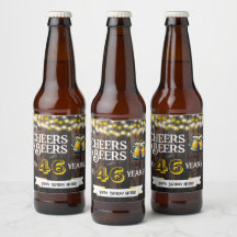 46歳の誕生日おめでとう レトロな「乾杯とビール」