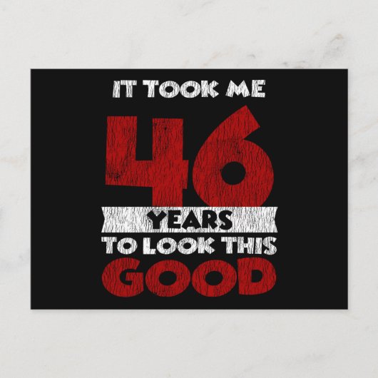 46歳の誕生日おめでとう 見た目もバッチリ 46歳の誕生日 ポストカード (正面)