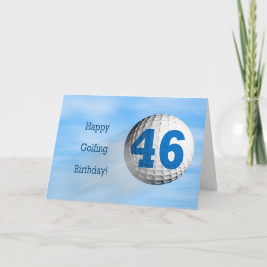 46歳の誕生日ゴルフカード カード (正面)