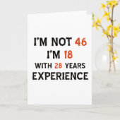 46歳の誕生日デザイン カード (黄色い花)