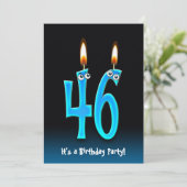 46歳の誕生日パーティー招待状 招待状 (スタンド正面)