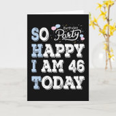 46歳の誕生日最高！ カード (黄色い花)