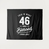 46歳の誕生日 - 46回目の誕生日 面白いプレゼント タペストリー (正面(横))