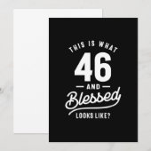 46歳の誕生日 - 46回目の誕生日 面白いプレゼント 招待状 (正面/裏面)