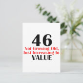 46歳クールの誕生日デザイン ポストカード (スタンド正面)