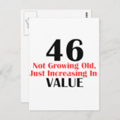 46歳クールの誕生日デザイン ポストカード (正面/裏面)