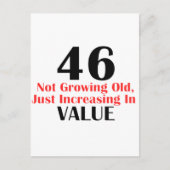 46歳クールの誕生日デザイン ポストカード (正面)