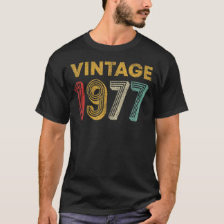 46歳レトロヴィンテージ1977 46誕生日 Tシャツ