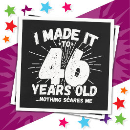 46歳皮肉ミームおもしろい46誕生日 スタンダードカクテルナプキン