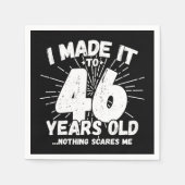 46歳皮肉ミームおもしろい46誕生日 スタンダードカクテルナプキン (正面)