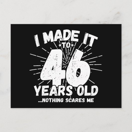46歳皮肉ミームおもしろい46誕生日 ポストカード (正面)