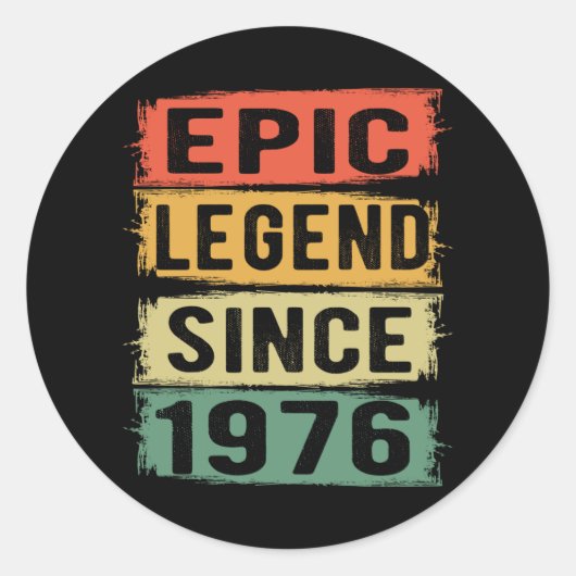 46歳1976年エピックレジェンド46誕生日 ラウンドシール (正面)