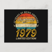 46歳1979レトロ46素晴らし番目の誕生日ギフト ポストカード (正面)