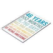 46歳552ヶ月16790日は素晴らし誕生 ノートブック (左側)