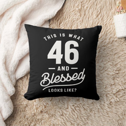 46歳 – 46誕生日ギフトおもしろい クッション (ブランケット)